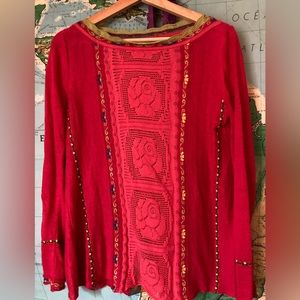 Anthropologie IVKO Woman Fuschia top size 38